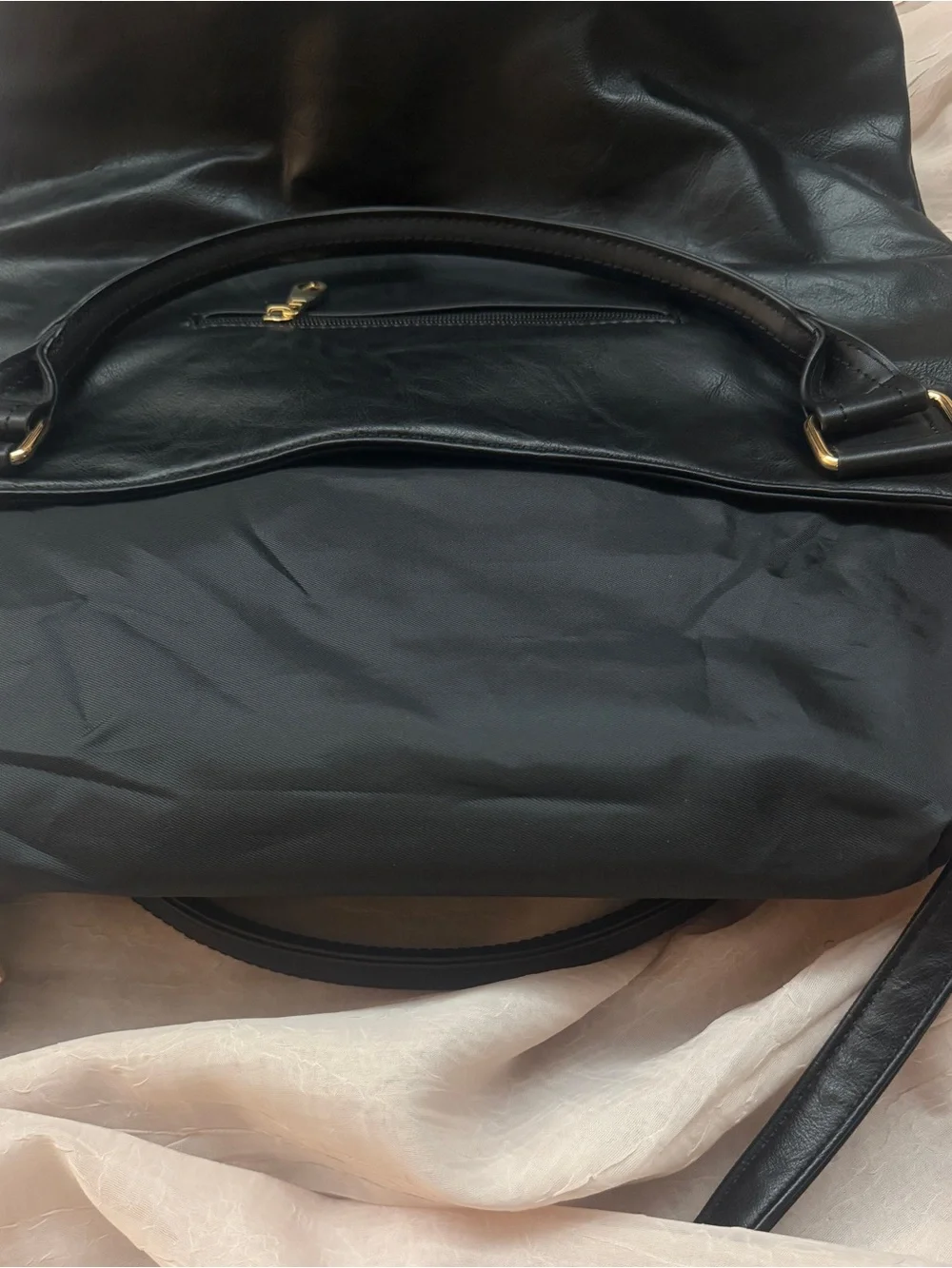 Hobo style black Shoulder Bag women